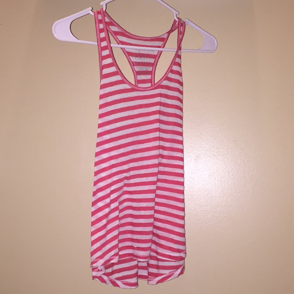 Striped pink tank top